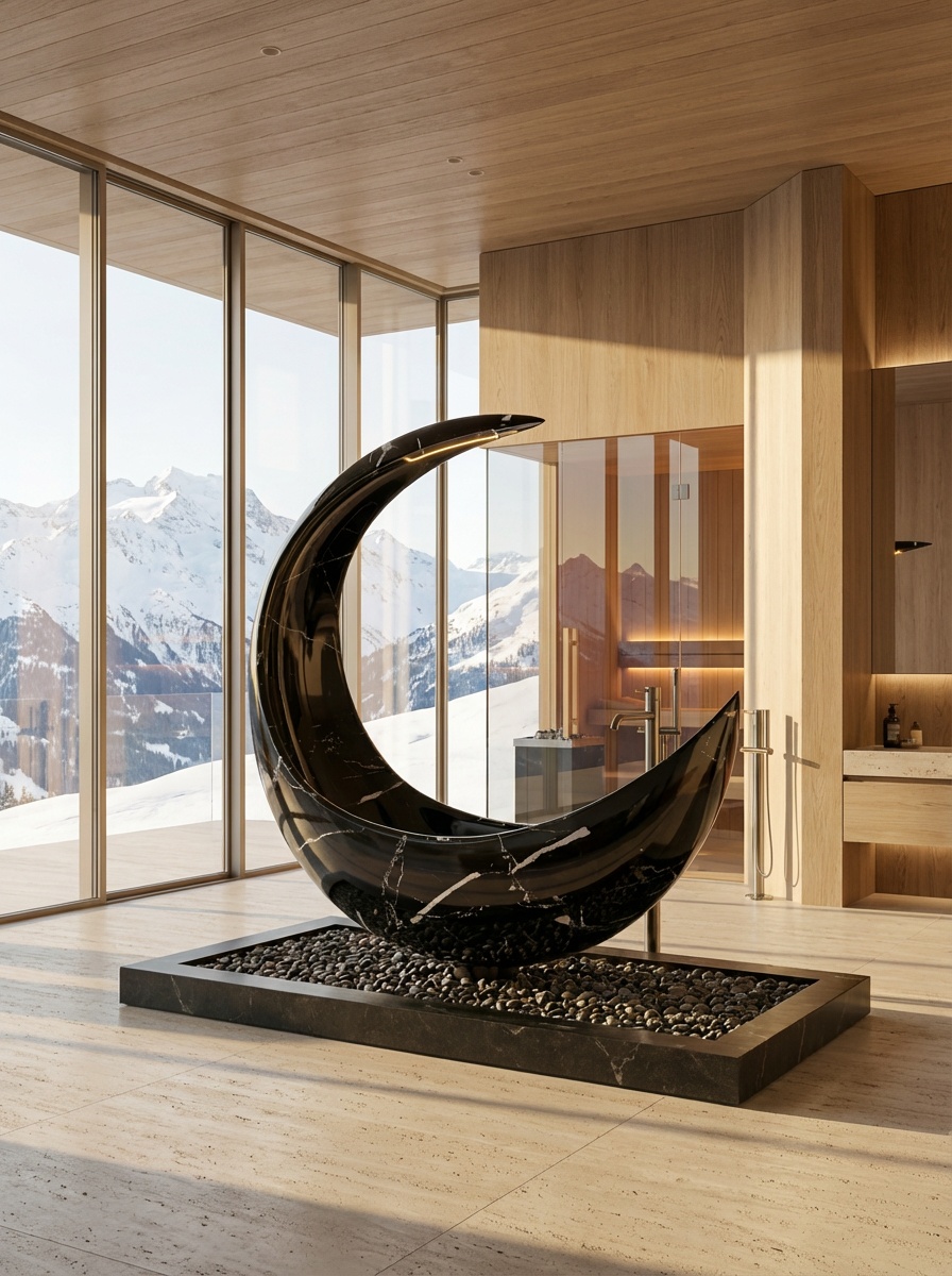 The Moon en los Alpes suizos
