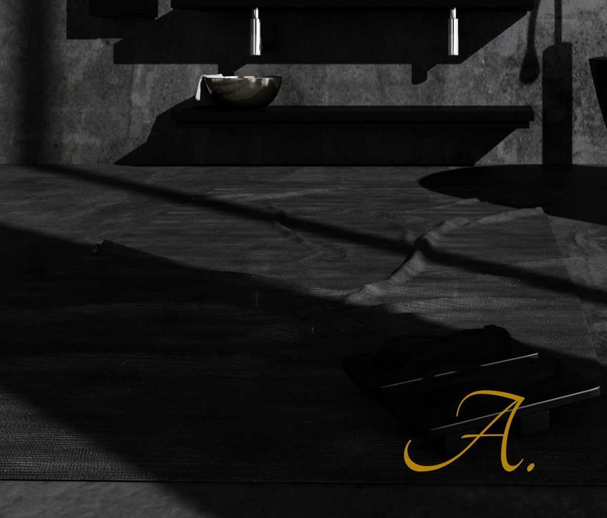 Isotipo Ariza Stone en contexto